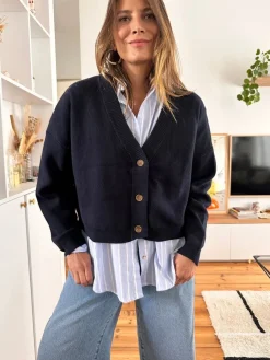 Outlet Loëla Cardigan Nacho MARINE