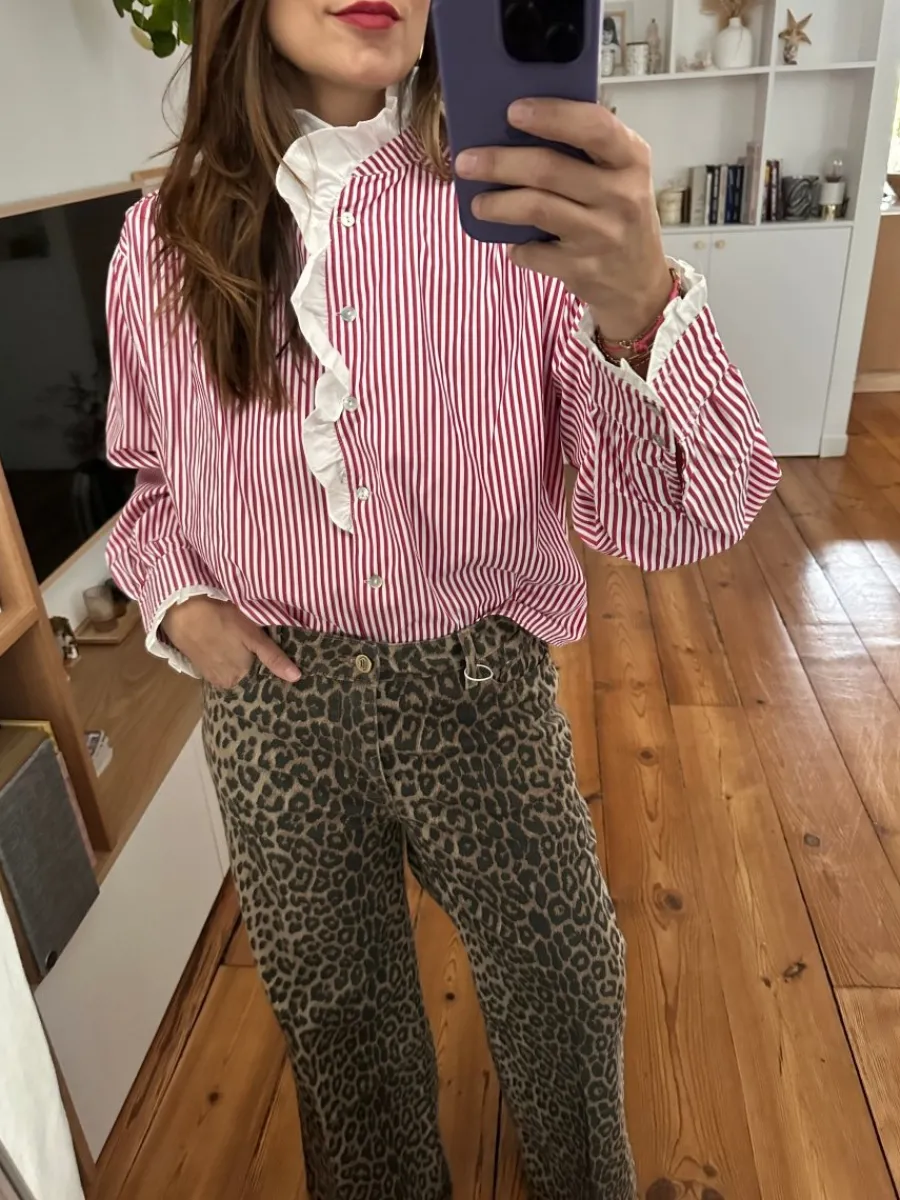 Flash Sale Loëla Chemise Alicia RAYE ROUGE