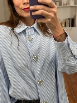 Cheap Loëla Chemise Deloni RAYURES BLEU