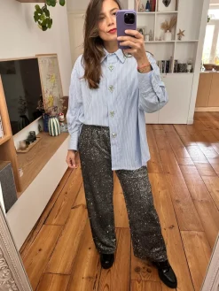 Cheap Loëla Chemise Deloni RAYURES BLEU