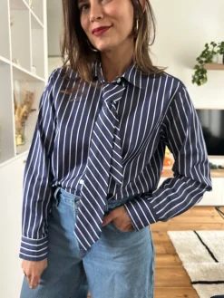 Sale Loëla Chemise Laia BLEU RAYE