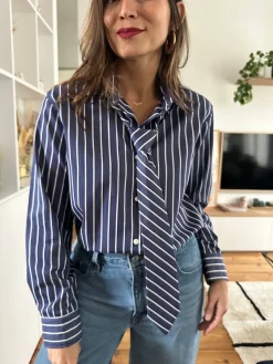 Sale Loëla Chemise Laia BLEU RAYE