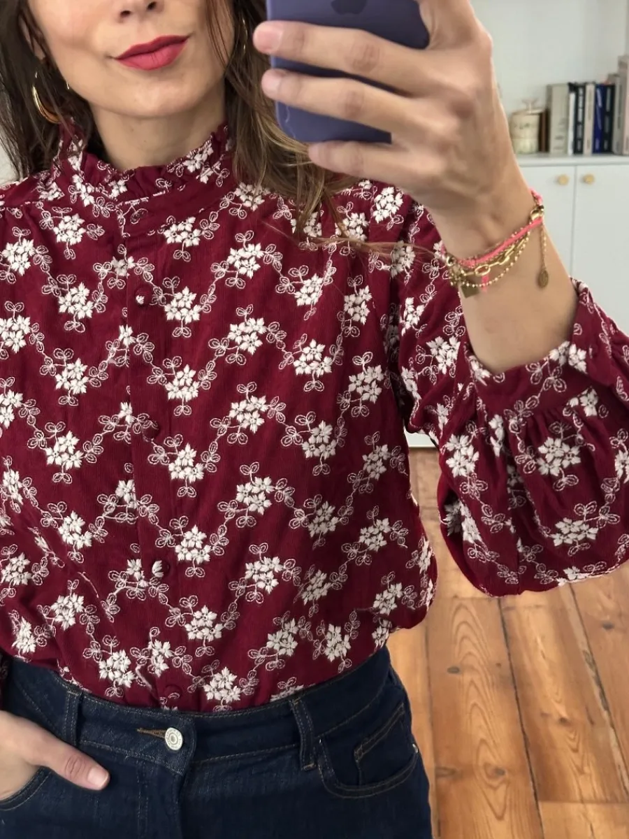 Best Sale Loëla Chemise Lya BORDEAUX