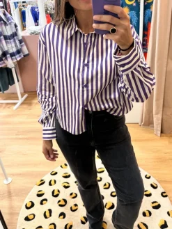 Best Loëla Chemise Rayures Purple VIOLET