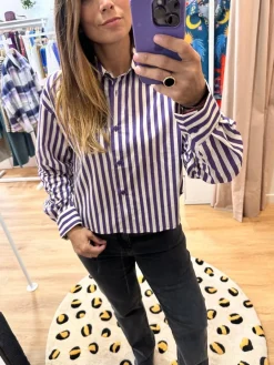 Best Loëla Chemise Rayures Purple VIOLET