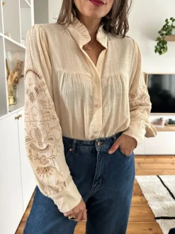 Store Loëla Chemisier Sonia ECRU