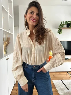 Store Loëla Chemisier Sonia ECRU