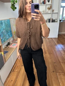 Shop Loëla Gilet Bonnie CHOCO