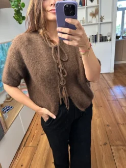 Shop Loëla Gilet Bonnie CHOCO