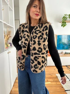 Flash Sale Loëla Gilet Leonnard LEOPARD
