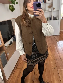 Online Loëla Gilet Logan KAKI