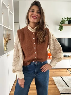 Flash Sale Loëla Gilet Melina CHOCO