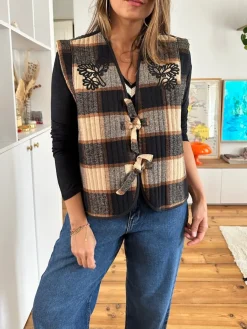 Best Sale Loëla Gilet Saltana NOISETTE