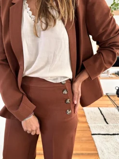 Discount Loëla Pantalon Deanh CAMEL