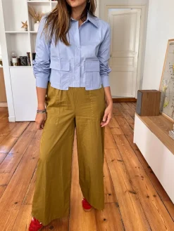 Cheap Loëla Pantalon Lenny OCRE