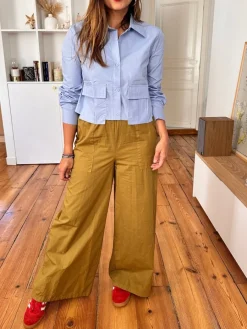 Cheap Loëla Pantalon Lenny OCRE