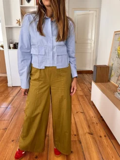 Cheap Loëla Pantalon Lenny OCRE