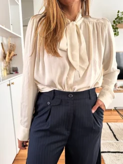 Flash Sale Loëla Pantalon Sally RAYURES BLEU