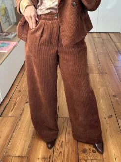 Flash Sale Loëla Pantalon Tory CHOCO