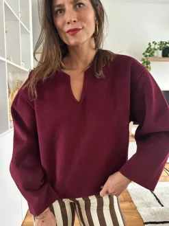 Outlet Loëla Pull Vivian BORDEAUX