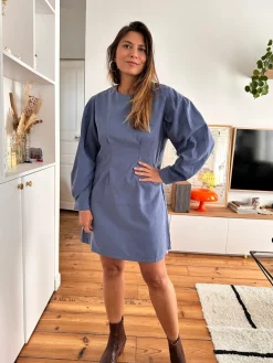 New Loëla Robe Blandine BLEU