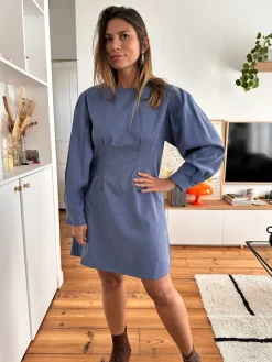 New Loëla Robe Blandine BLEU