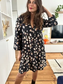 Sale Loëla Robe Carla NOIR LEO