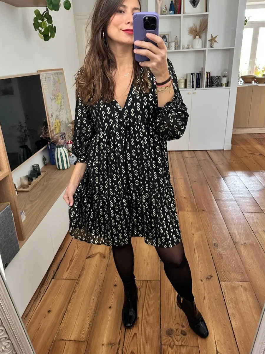 Fashion Loëla Robe Lais NOIR1