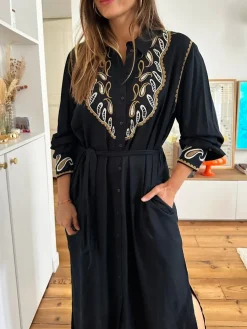 Sale Loëla Robe Oriany NOIR