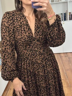 Outlet Loëla Robe Sylvie CAMEL1