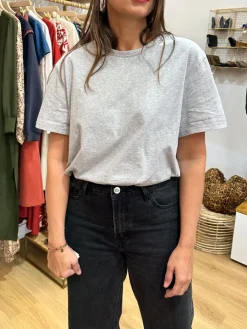 Shop Loëla T-shirt Tomi GRIS CHINE