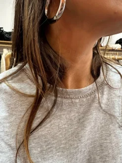 Shop Loëla T-shirt Tomi GRIS CHINE